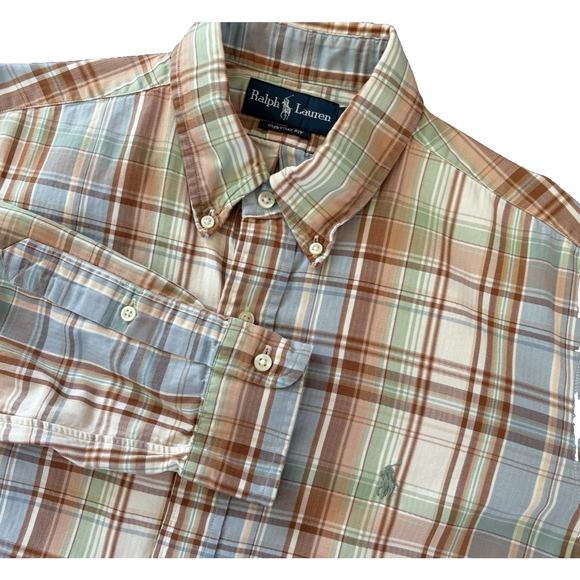 Polo Ralph Lauren Men’s Custom Fit Long Sleeve Button Down Shirt Plaid Sz Large - Picture 1 of 13